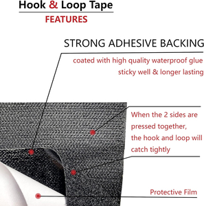 Gratis Monster Haak Lus Tape Plakkerige Achterkant Sluiting Tape Zelfklevende Zware Strips Nylon Haak En Lus Rol - Product Image 6