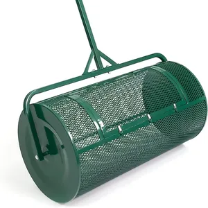 Lawn & Garden Spreaders 36 Inch Heavy Duty Metal Mesh Basket Push/Tow Spreader Compost Yard Care Equipment Manure Spreader