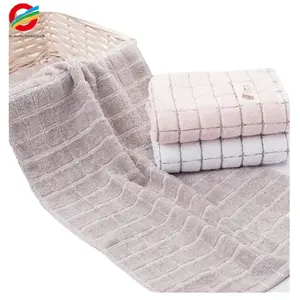 100% cotton jacquard towel with embroidery 100% Cotton Embroidery Plain Dyed Dobby Bath Towel 70*140cm