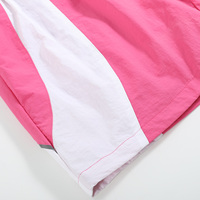 Personnalisé Vente en gros Hommes Nylon Ripstop Patchwork Séchage rapide Formation Décontracté Plus La Taille Baggy Running Coupe-Vent Court Avec Ceinture