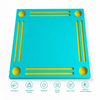 Tapis flottant américain Mahjong 31,5 pouces en mousse EVA, style luxe/classique, couleur macaron, résistant à l'eau, pliable, écologique