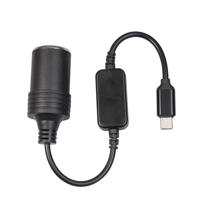 Universal Type C Male 5V to 12V Car Power Socket Cable for Car Charger DVR E-Dog GPS Charger and More 12V Equipment