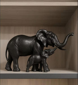 รูปปั้นบรอนซ์ช้างพิมพ์ดิจิตอลรูปปั้นสัตว์หล่อศิลปะแกะสลักโลหะคริสต์มาส - Product Image 2