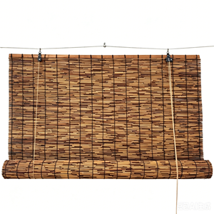 Stores en roseaux enroulables pour fenêtres, 80*240cmH, stores en roseaux naturels pour la décoration de la véranda, stores rétro pour l'intimité - Product Image 1