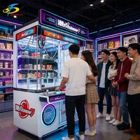 Armoire à prix surprise à double station avec contrôle intelligent du profit et paiement mobile, jeu d'arcade de rédemption avec machine à griffes