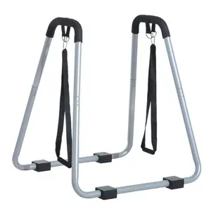 Dip Stand Station, Heavy Duty Ultimate Body Press Bar with Safety Connector for Triceps Dip Home Gym Strength Training Equipment