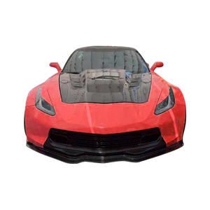 New High-quality Black Forged Carbon Fiber Bonnet Car Cover for C7 2014-2019 - Product Image 5