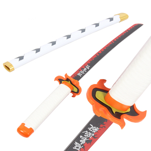 Ming Hu Épée Anime Demon Slayer <span class=keywords><strong>Rengoku</strong></span> Kyoujurou <span class=keywords><strong>Katana</strong></span> Jouet en Bois - Product Image 1