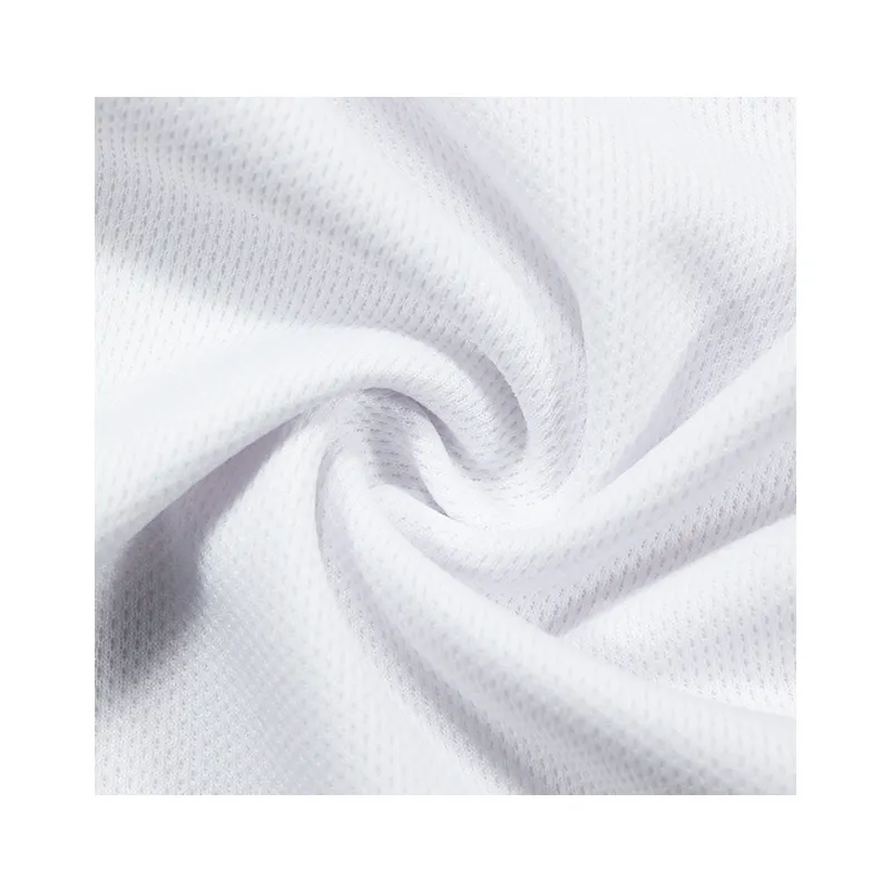 26 p032 tessuto a maglia traspirante 100% poliestere Birdseye per abbigliamento sportivo 140gsm
