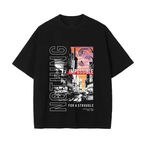 カスタム高品質新デザインDTGメンズコットンTシャツ100% コットンOネックコットンシャツ男性用