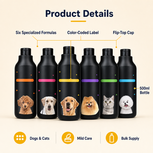 Champú Premium Impermeable para Perros y <span class=keywords><strong>Gatos</strong></span>, Antibacteriano, <span class=keywords><strong>Antipulgas</strong></span>, Blanqueador, para un Pelaje Suave, Fórmula Suave, 3 kg, Juego de Lavado de 6 Piezas - Product Image 3