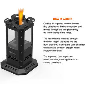 Estufa de acero inoxidable para acampar al aire libre, parrilla en forma de barril para interiores, partículas de madera sin humo con fogata, chimeneas ardientes - Product Image 2