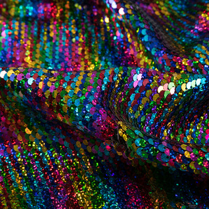 <span class=keywords><strong>Des</strong></span> échantillons gratuits en gros sirène couleur 5mm satin réversible tissu de paillettes arc-en-ciel - Product Image 6