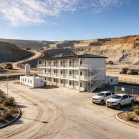 Maison préfabriquée modulaire à 3 étages en conteneur plat pour le camping des entrepreneurs, construction sur mesure, structure en acier galvanisé