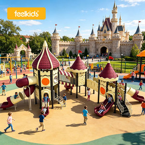 Equipo de Juegos Infantiles Comerciales al por Mayor para Exteriores, Castillo Inflable con Tobogán y Zona de Escalada para Parques Temáticos y Escuelas - Product Image 1