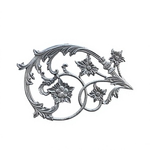 European Cast Iron Balcony Railing With Floral Design <b>Wall</b> Mounted Rust Resistant Grey Finish - Product Image 4