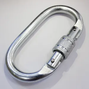 Oval Mountaineering Carabiner Hook 25KN Safety Forged Steel Alloy Steel For Camping/climbing/rescue-jensan Custom 108*60*28mm
