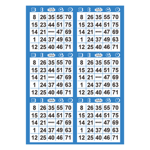 Cartes de Bingo Personnalisées avec Numéros Aléatoires – Impression Numérique, Couleurs Mixtes, Design Varié - Product Image 4