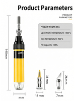Kit de fer à souder au gaz butane portable, torche de soudage sans fil, stylo de soudage rechargeable, outil de soudage multifonction