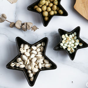 <span class=keywords><strong>Assiette</strong></span> en céramique de fruits secs à 3 compartiments bol de trempage de sauce soja plateau de service décoration de table - Product Image 5