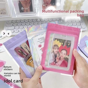 Plastique chaud personnalisé 3 pouces Corée 20/50/Pack Ins Idol Kpop Star Photo Emballage Holder Oversleeve Sac de rangement de protection - Product Image 4