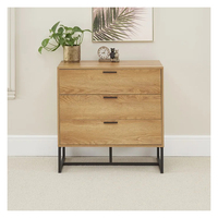Meuble de rangement élégant pour salon, console latérale simple avec 3 tiroirs