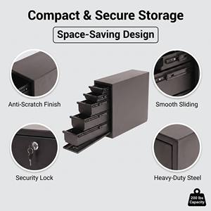 5 Drawer Truck <b>Tool</b> <b>Box</b> <b>Heavy</b> <b>Duty</b> Steel Underbody Toolbox with Lock for Pickup Truck Bed - Product Image 3