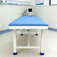 Lit d'hôpital, lit de soins à domicile, capacité 200 kg, cadre galvanisé, matelas en cuir PU, étagère de rangement, pieds amovibles