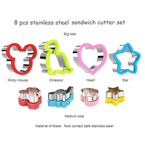 Bánh Sandwich Máy Cắt Đặt Cho Trẻ Em Rau Trái Cây Cắt Hình Dạng Thép Không Gỉ <span class=keywords><strong>Cookie</strong></span> <span class=keywords><strong>Cutter</strong></span> Và Thực Phẩm Trang Trí Công Cụ - Product Image 2