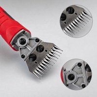 CASHT Elektrische Schafschere AC002 21V Rot 304 Edelstahl Wollschneidemaschine für Ziegen Schafe Nutztierpflege