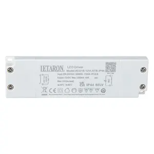 Letaron 12V 15w超薄欧盟市场发光二极管驱动器，家具灯CE证书