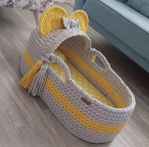 Base en bambou avec perforations et panneau en bois pour articles tissés à la main, <span class=keywords><strong>panier</strong></span> de <span class=keywords><strong>rangement</strong></span> multifonctionnel écologique fait main - Product Image 6
