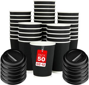 Gobelets en papier à double paroi, personnalisés avec logo imprimé, jetables, recyclables, biodégradables, de qualité alimentaire, imperméables, 8oz-24oz, avec estampage à chaud - Product Image 1