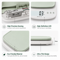 Báscula de Cocina Digital Electrónica para Alimentos, Alta Precisión 500mg, Pantalla LCD, Dispositivo de Medición Estándar para Cocinar