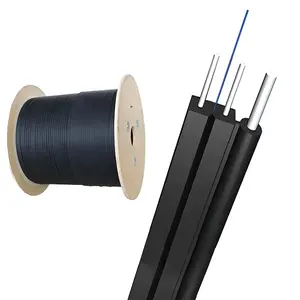 2 4 6 8 Cores Optical Fiber Drop Cable Wear Resistant FTTH Fiber Optic Drop Cable 2 Core Fiber Optic Drop Cable