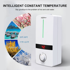 Calentador de Agua Eléctrico Instantáneo de Diseño Compacto para Montar en la Pared, 5.5KW, Elemento Calefactor de Acero Inoxidable, Elegante y Ahorra Espacio - Product Image 5