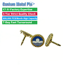 Distintivo Personalizzato con Logo in Rilievo in Lega di Zinco con Doppio Smalto per Regali Aziendali di Anniversario - Product Image 3