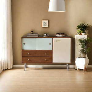 Aparador Vintage de Madera Maciza de Cerezo, 900 mm de Alto, Mueble de Almacenamiento para Sala de Estar o Entrada - Product Image 3