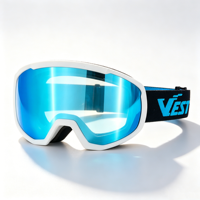 Masque de ski pour enfants UV400, anti-buée, compatible casque, sangle réglable, monture souple résistante aux rayures, clarté HD, ventilé, OTG