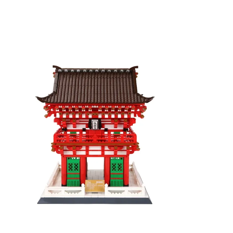 Wange 6212 Jepang Kiyomizu-candi Renwang gerbang model perakitan blok bangunan mainan