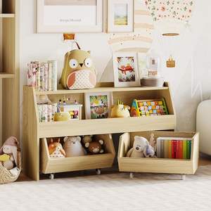 Organisateur de rangement pour jouets, armoire de rangement pour jouets avec tiroirs, étagère à jouets pour garçons et filles avec roulettes pour enfants - Product Image 4