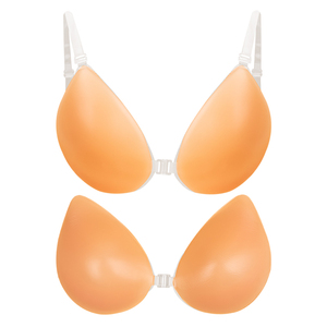 Nueva llegada forma de gota engrosamiento mujeres acolchado superior elástico <span class=keywords><strong>sin</strong></span> costuras <span class=keywords><strong>Bandeau</strong></span> pezón cubierta Crop <span class=keywords><strong>sin</strong></span> tirantes <span class=keywords><strong>sujetador</strong></span> de silicona líquida - Product Image 1