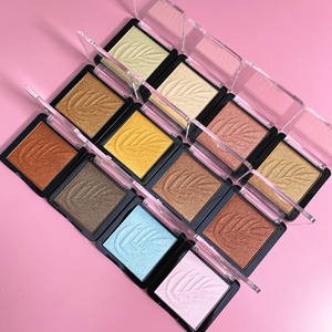 Poudre pressée à haute teneur en pigments personnalisée 12 couleurs <span class=keywords><strong>surligneur</strong></span> maquillage marque privée bronzant et <span class=keywords><strong>surligneur</strong></span> votre propre marque - Product Image 1