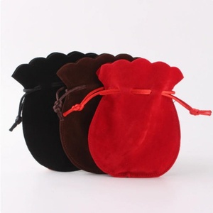 Bolsa de terciopelo reciclable al por mayor para regalo, joyería, con cordón, impresión personalizable, nuevo diseño, bolsa antipolvo para collar, anillo, pendientes - Product Image 5