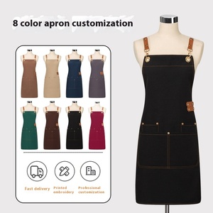 Một Cà Phê Tùy Chỉnh Không Thấm Nước Dầu Chịu Mài Mòn Bib Bông Vải Nhà Bếp Tạp Dề Bụi Bẩn-Chống Hàng Loạt Tóc Cho Phục Vụ Quán Cà Phê - Product Image 3