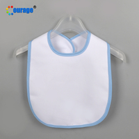 Nouveau design, bavoir pour bébé en tissu à sublimation avec fermeture auto-agrippante, vente en gros