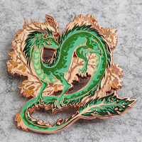 Épingles à revers en émail, vente en gros d'usine, épingles à chapeau de dessin animé, badge en métal, design de dragon, épingles en émail dur personnalisées