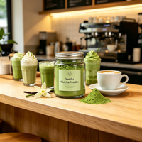 Poudre de Matcha Vanille Française de Qualité Cérémoniale - Thé Minceur Nouveau Conditionnement en Vrac et en Sachet