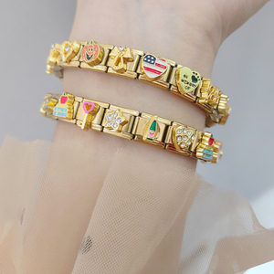 Abalorios y Eslabones de Acero Inoxidable para Pulseras Italianas, Joyería para Mujer, Regalo, Piezas y Accesorios para Manualidades DIY - Product Image 6