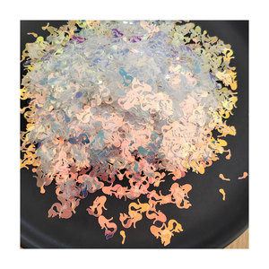 Confettis en forme de sirène mignons en vrac, 500g, paillettes plates en PVC pour la fabrication de bijoux, la manucure, les décorations de mariage et d'anniversaire - Product Image 1